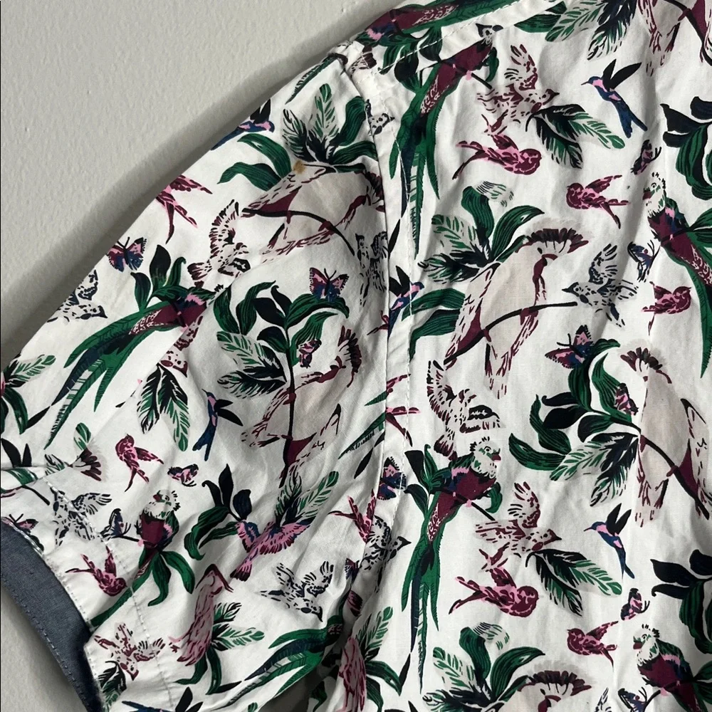 Tropical Print Casual Button-Down Shirt - Picture 4 of 5